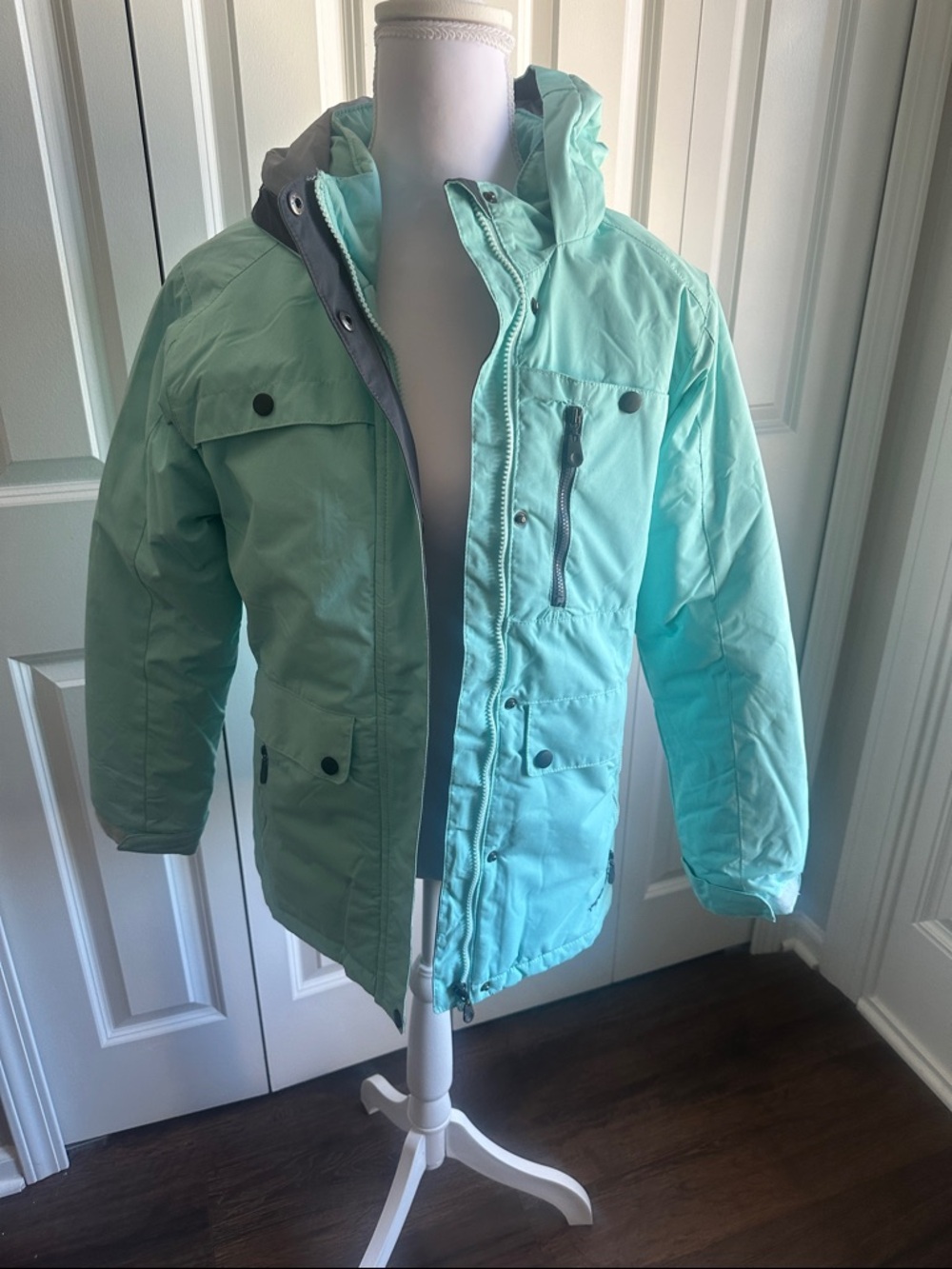 Arctix Kids Hooded Puffer Jacket in Mint